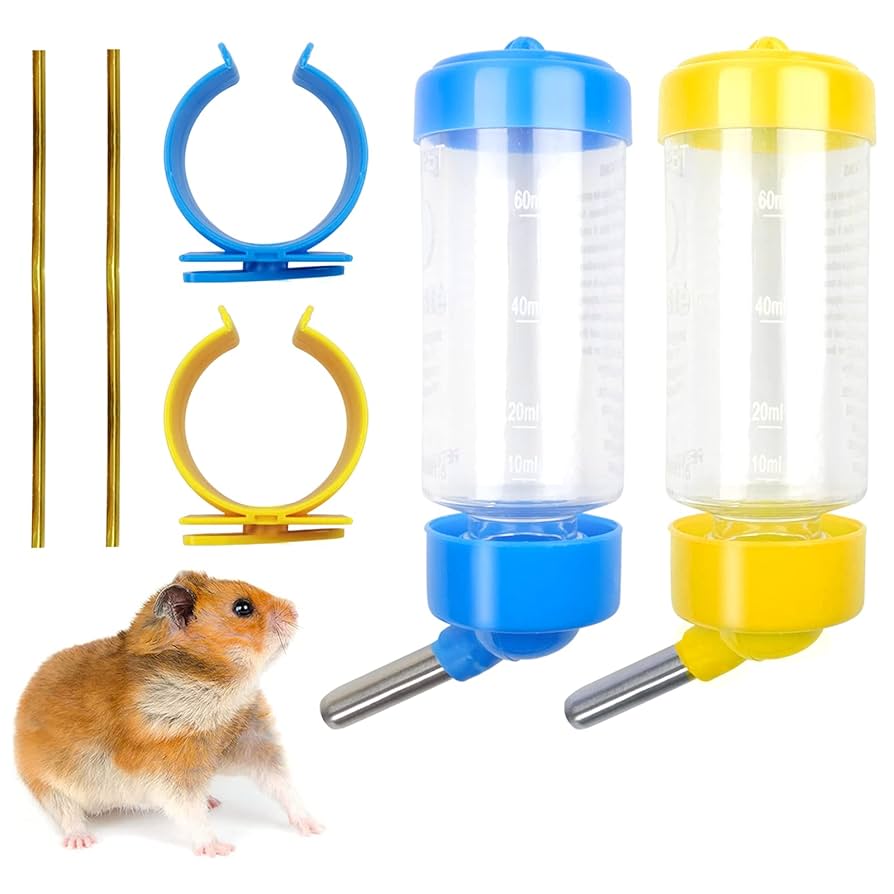 Amazon | 小動物用ウォーターボトル 2色セット 水漏れ防止 自動
